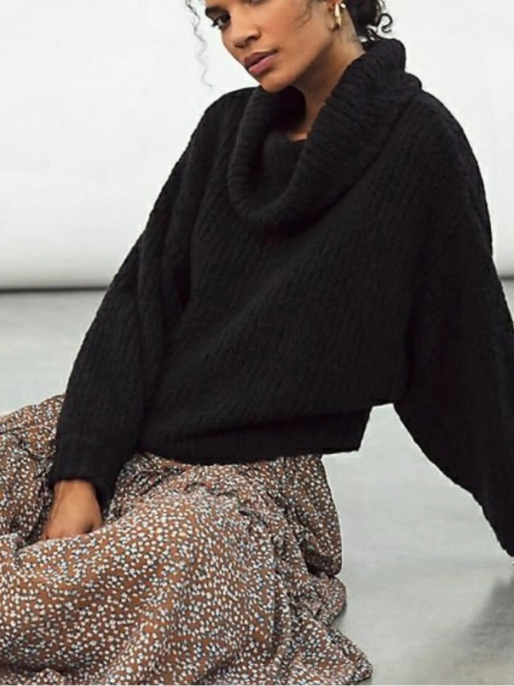 ANTHROPOLOGIE Pilcro Zamora sweater black size S